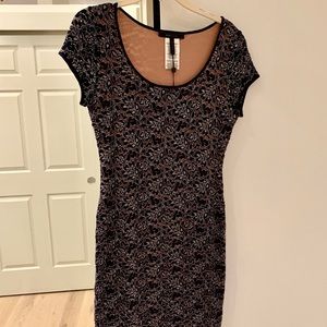 Navy/Silver Lace BCBG Max Azria Short summer dress